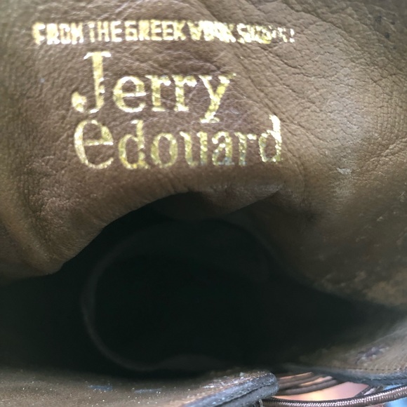 Vintage 1960's Jerry Edouard brocade boots.  Brown suede Size 7. Rare - Picture 3 of 11